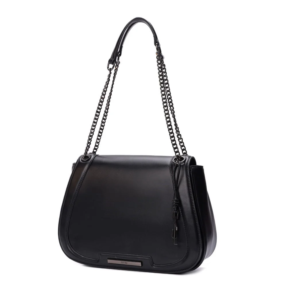 Bolsa Soft Preta Alça de Ombro Corrente - vista 2 de 6