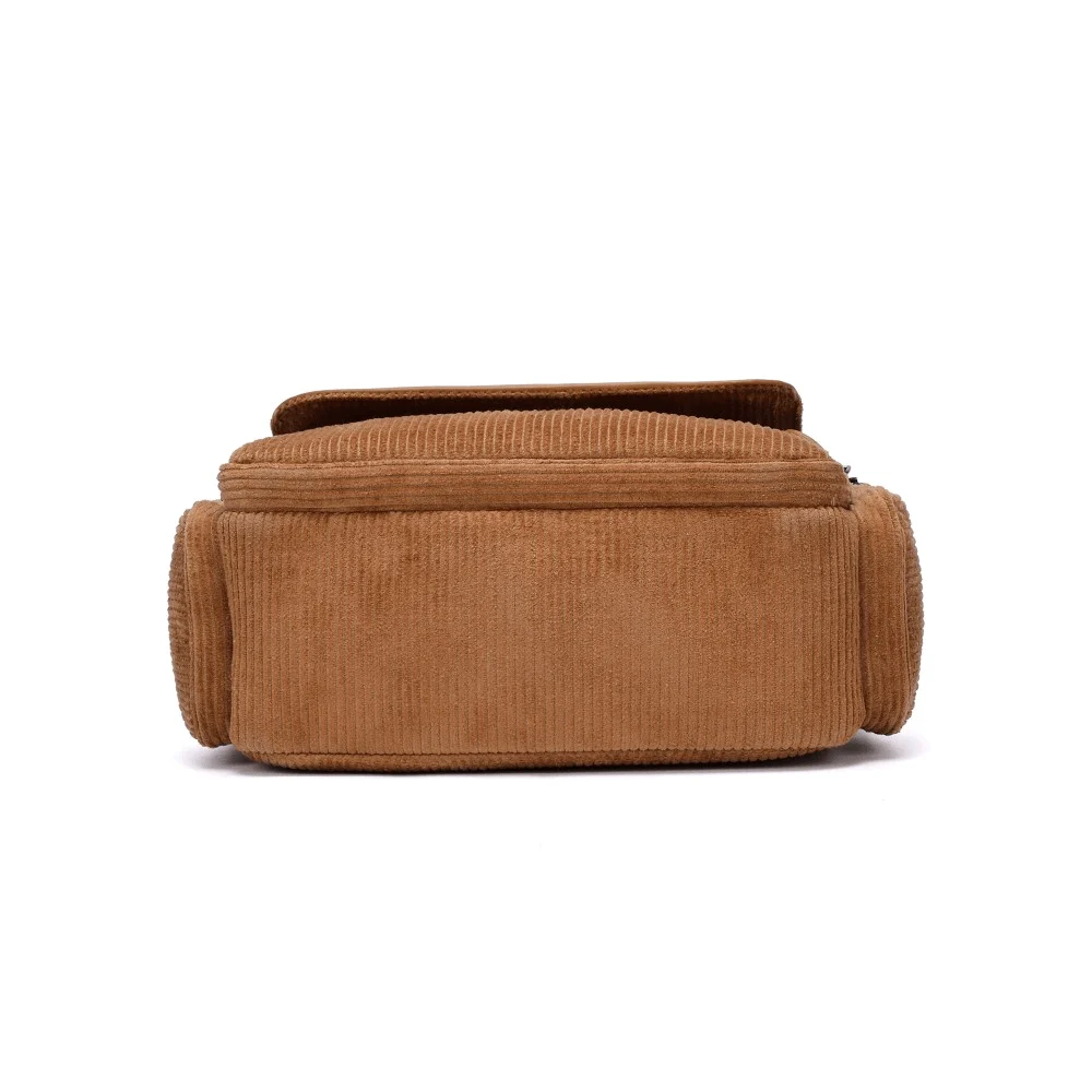 Bolsa Veludo Cotele Caramelo Transversal - vista 5 de 5