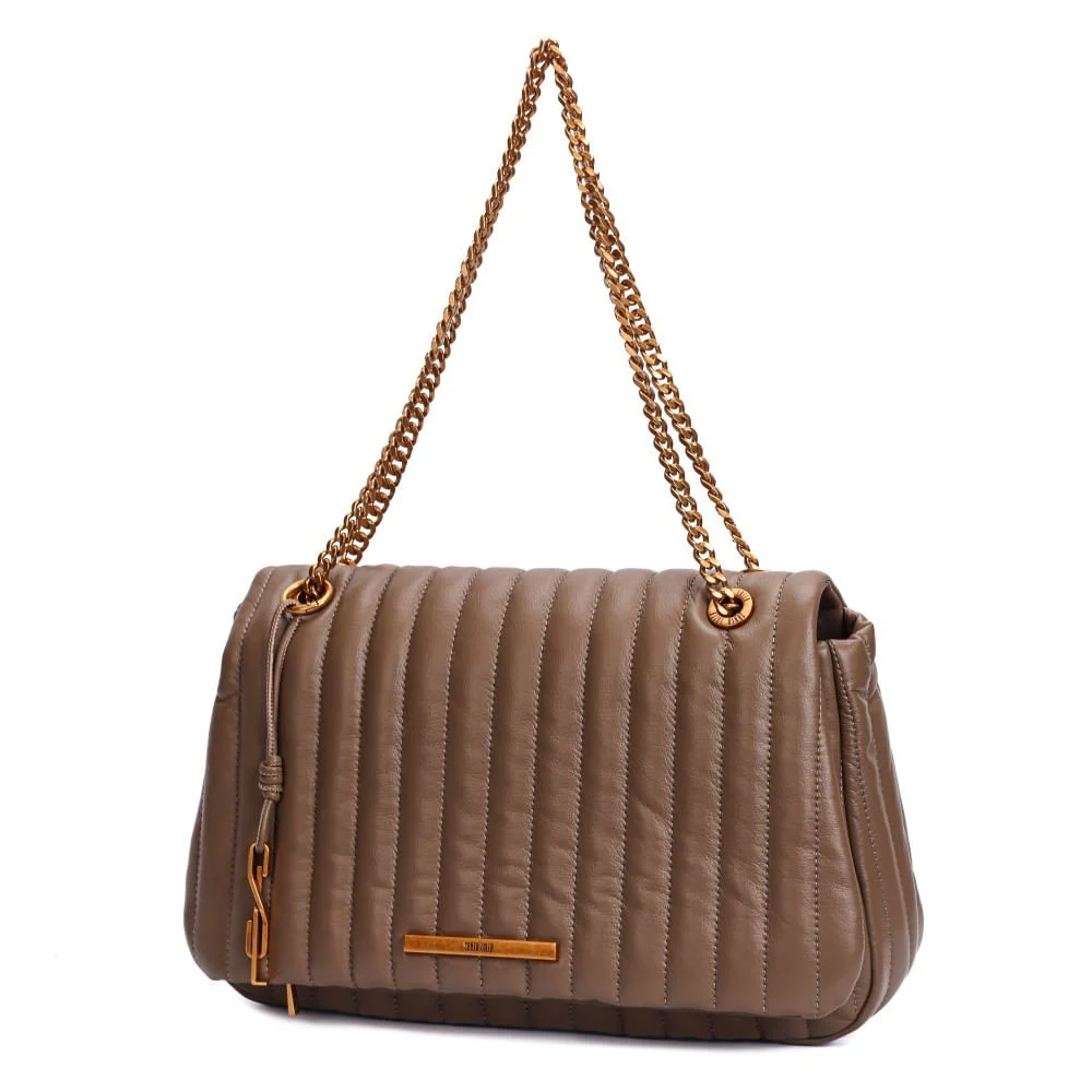 Bolsa Soft Bege De Ombro - vista 3 de 5