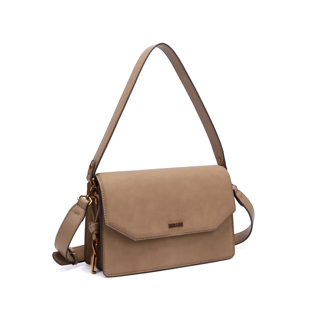 Bolsa Camurça Bege Alça Dupla - vista 3 de 6