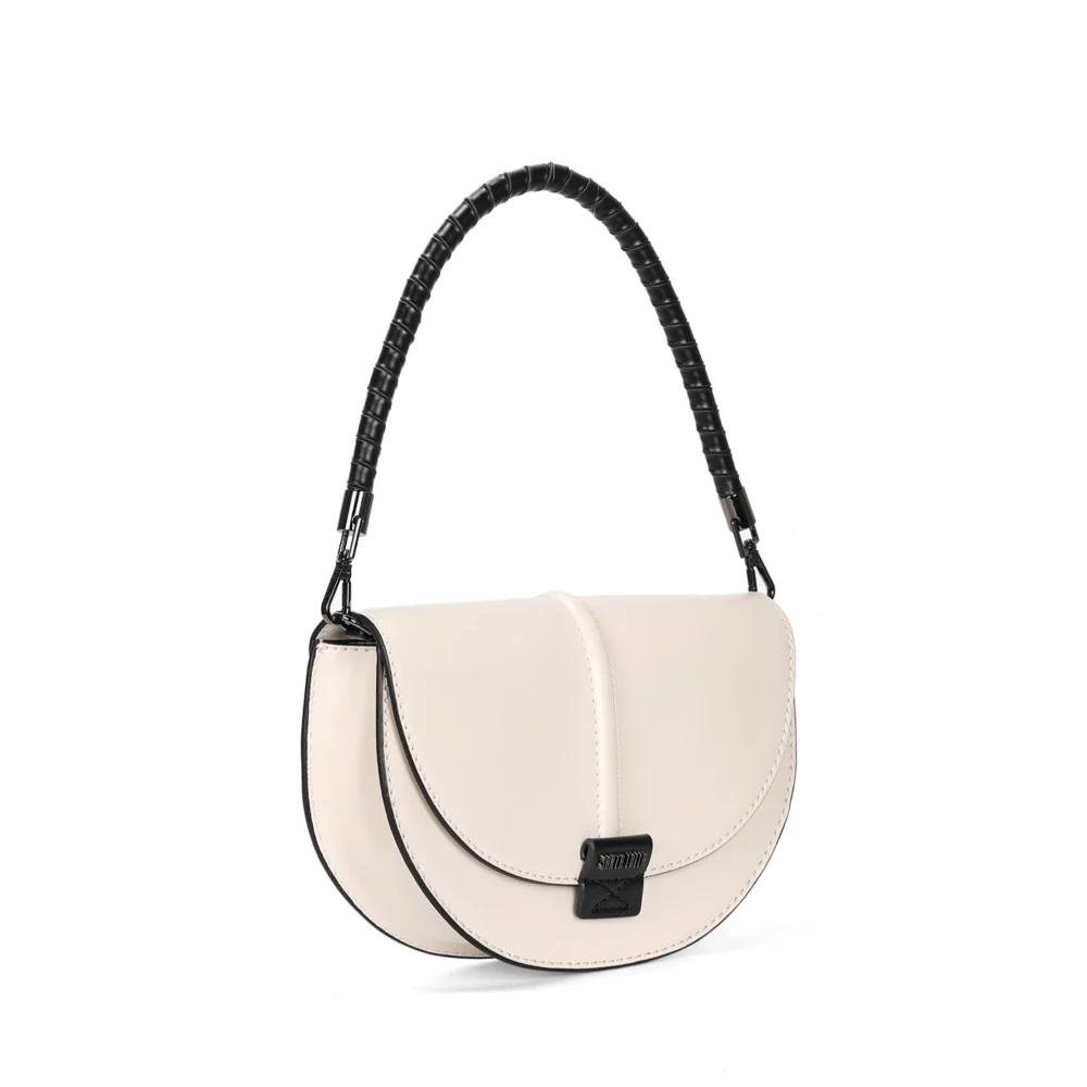 Bolsa Pequena Soft Preto E Branco Alça Dupla - vista 2 de 4
