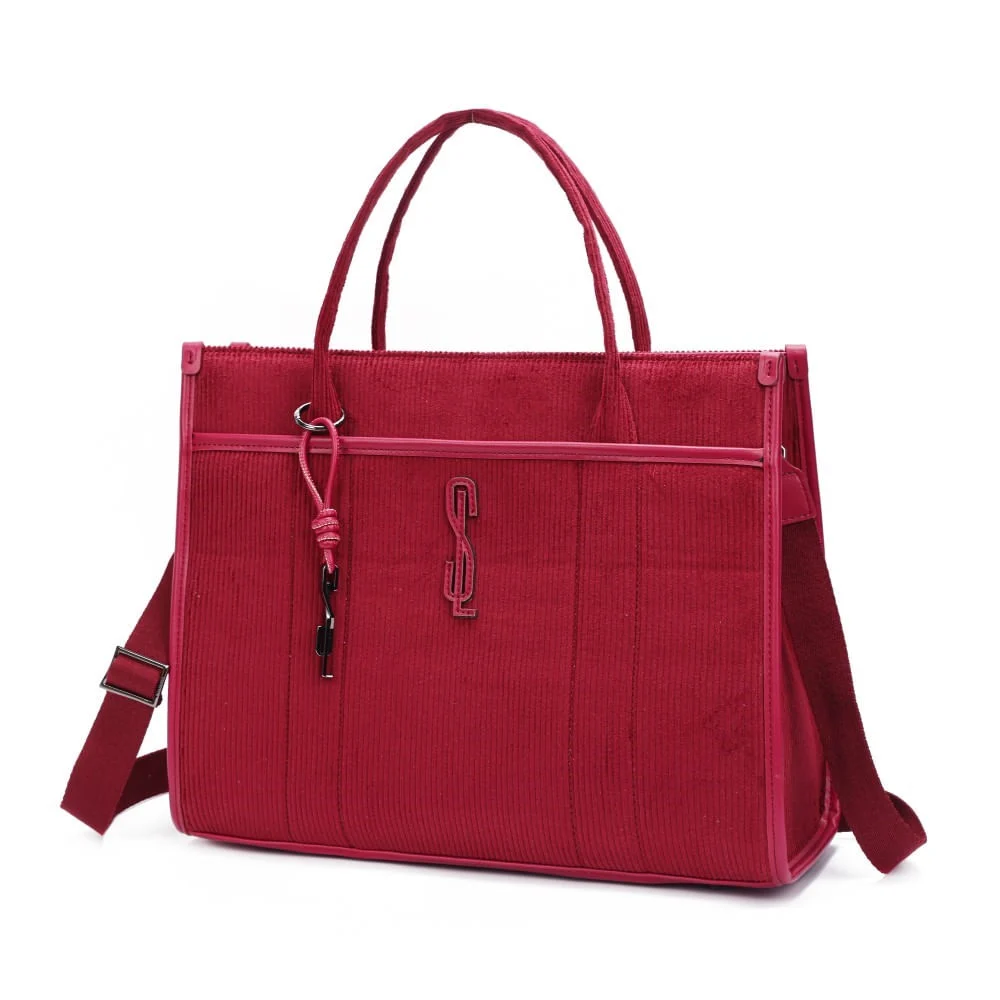Bolsa Veludo Vermelho Ruby Alça Dupla - vista 3 de 9