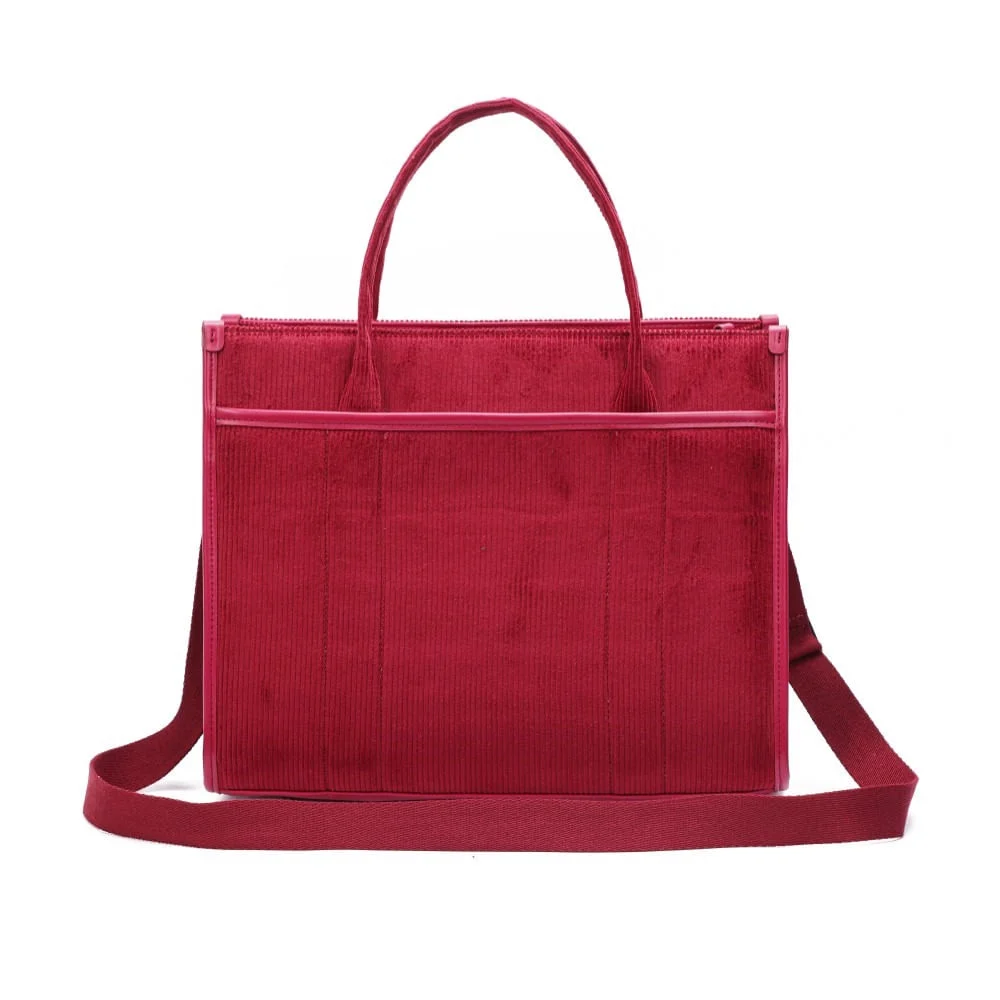 Bolsa Veludo Vermelho Ruby Alça Dupla - vista 5 de 9