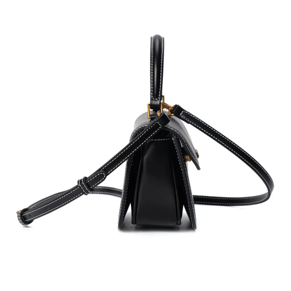 Bolsa Pequena Soft Preta Alça Dupla - vista 3 de 6