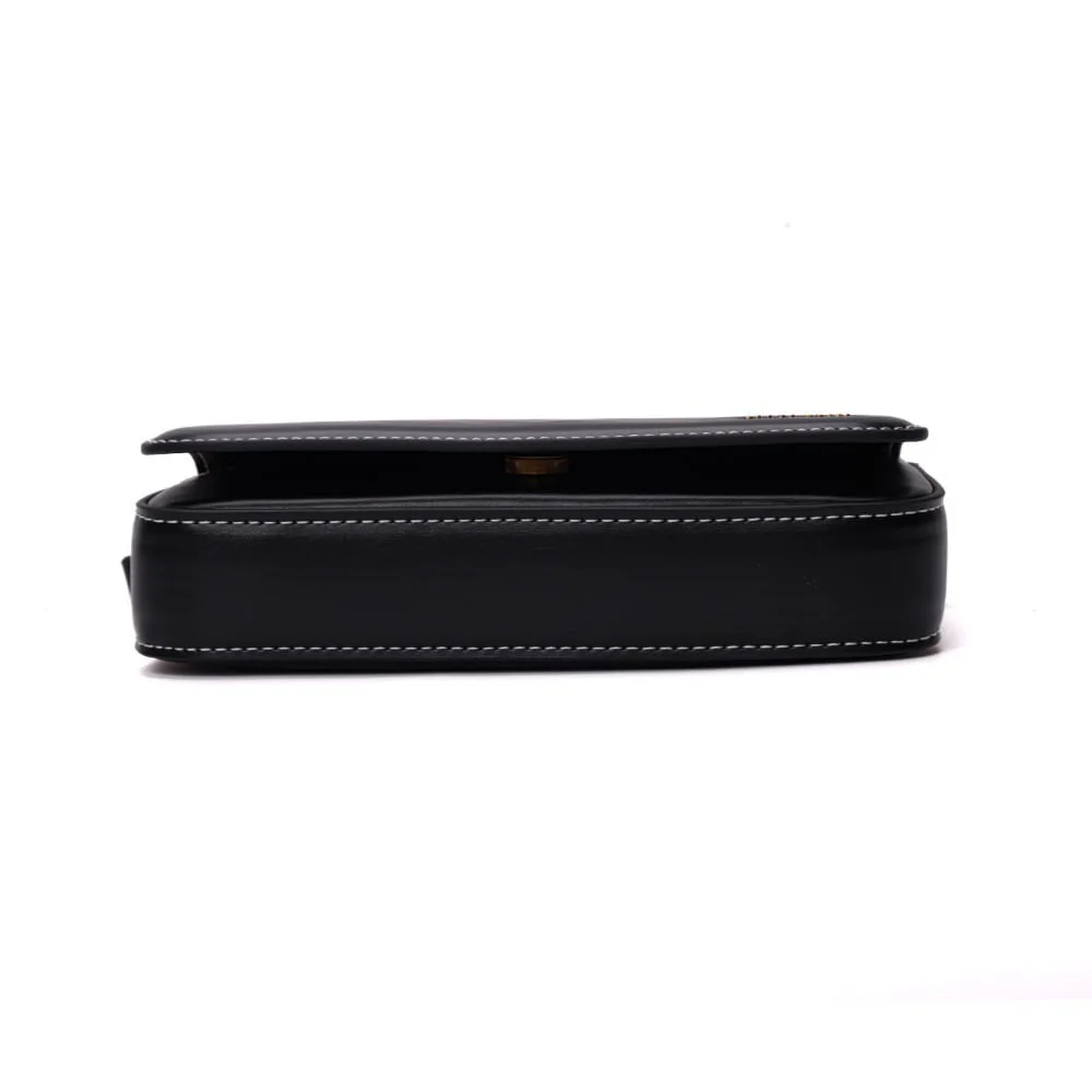 Bolsa Pequena Soft Preto Alça Transversal - vista 5 de 6