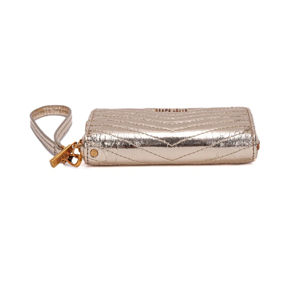 Carteira metal color crinkle ouro - vista 6 de 7