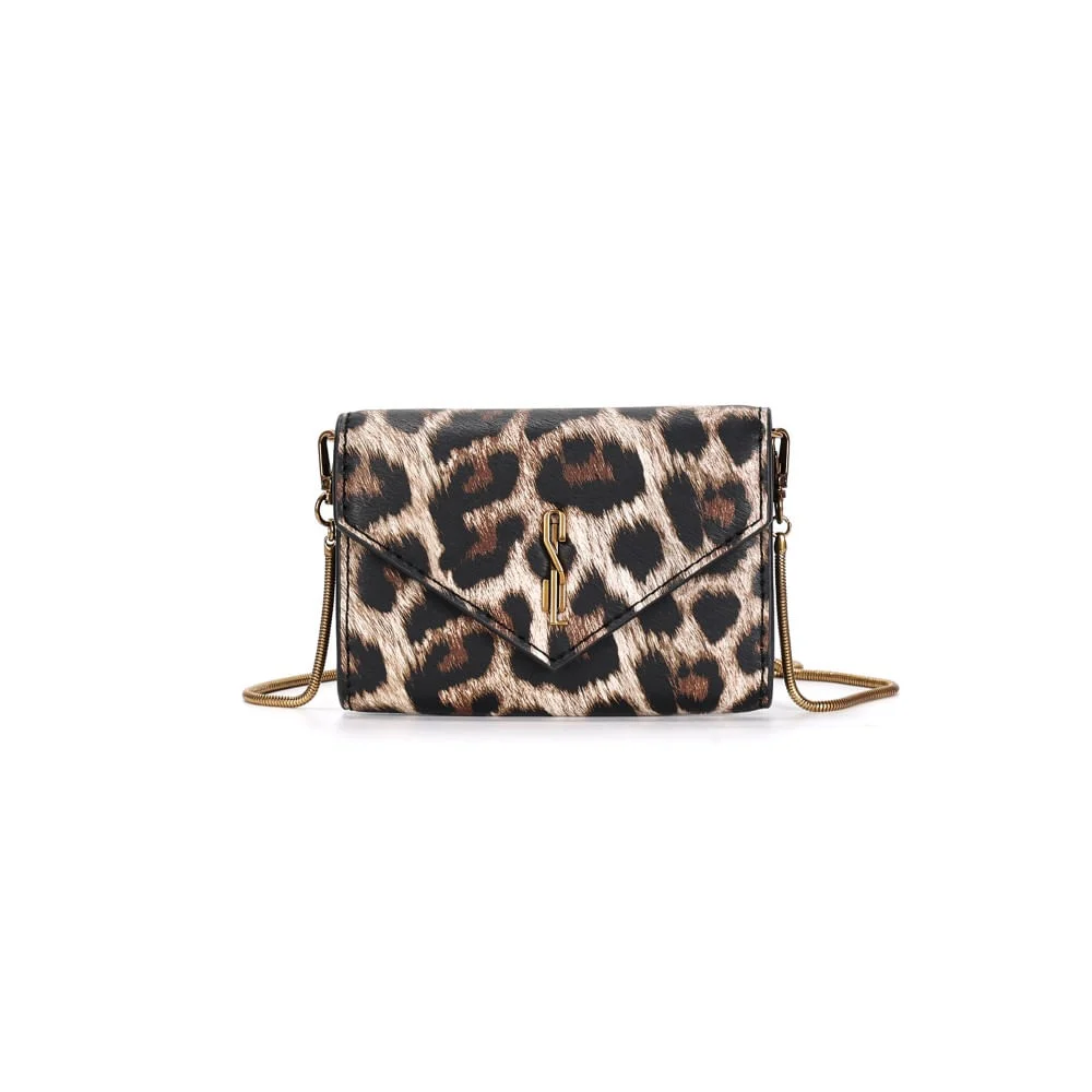 Bolsa Carteira Envelope Estampa Animal Print Onça Alça Transversal - vista 1 de 3
