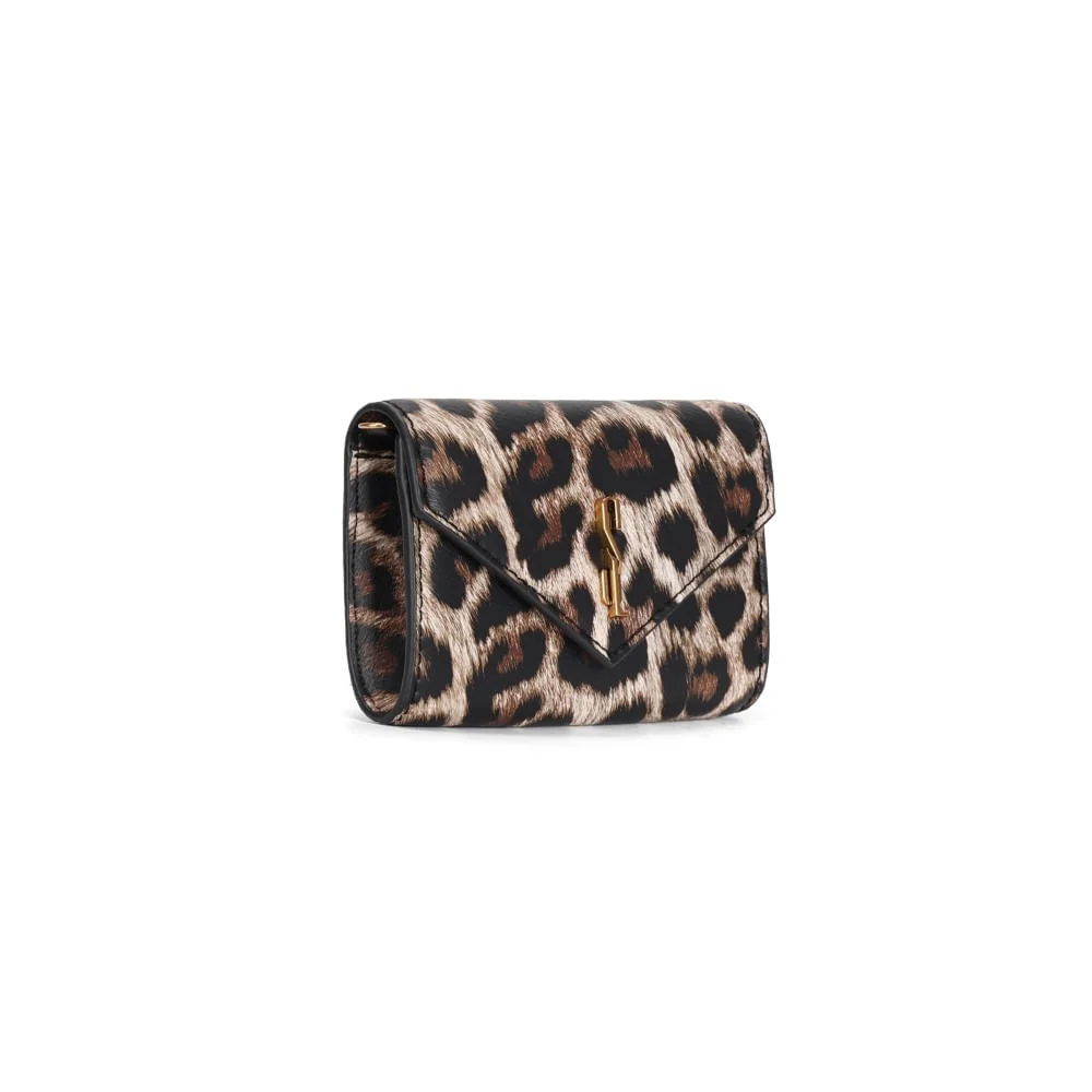 Bolsa Carteira Envelope Estampa Animal Print Onça Alça Transversal - vista 2 de 3