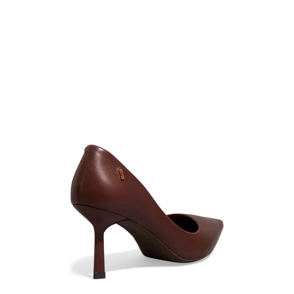 Scarpin Couro Pelica Soft Marrom Dark Cocoa - vista 3 de 3