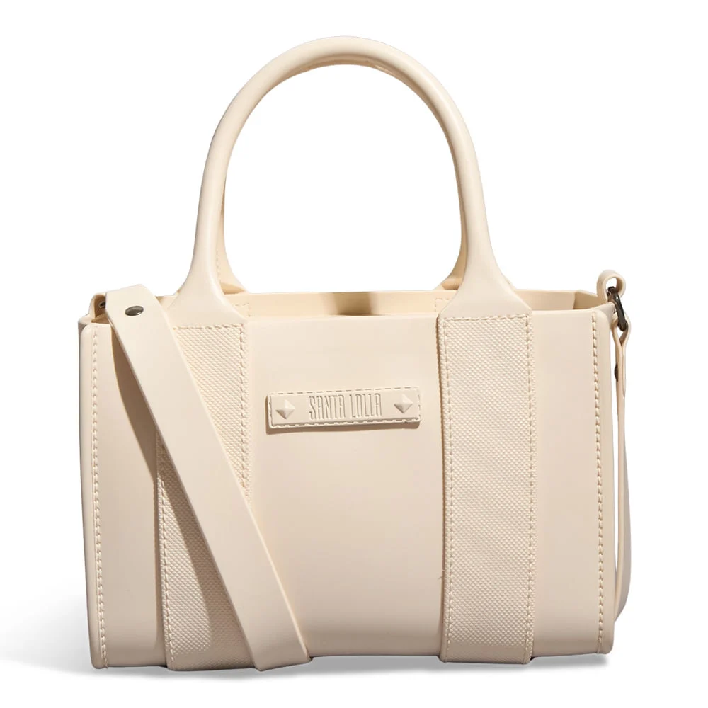 Bolsa Tote Borracha Off White Alça Dupla - vista 1 de 4