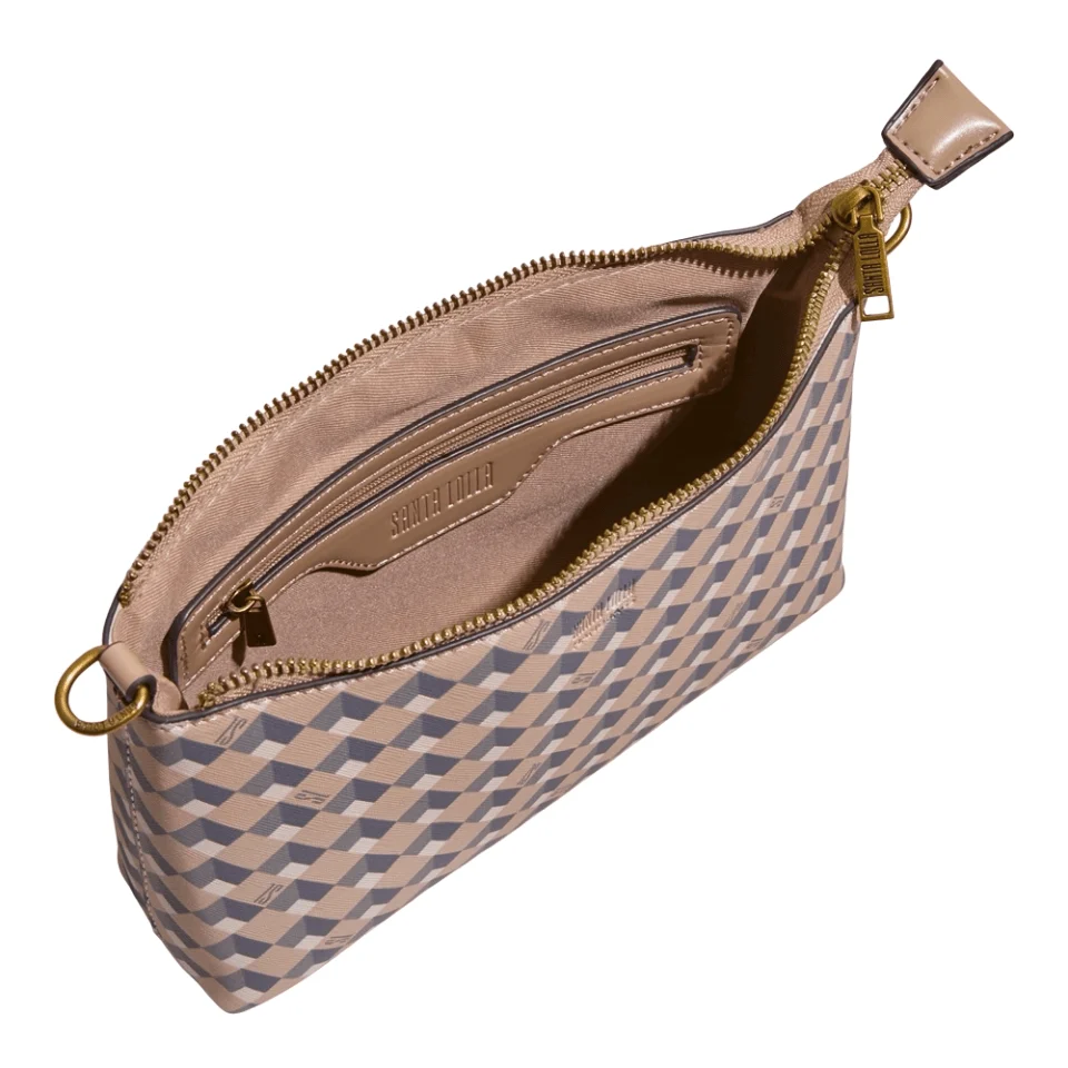 Clutch Risco Cubos Areia - vista 2 de 4