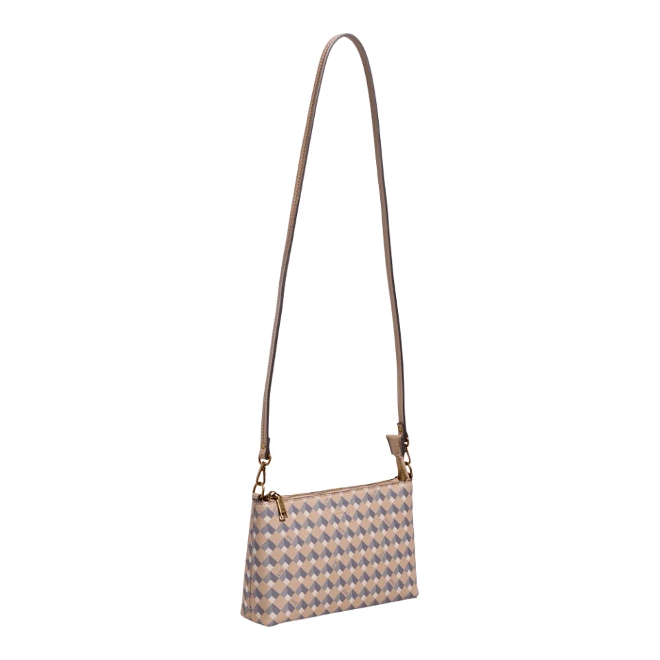 Clutch Risco Cubos Areia - vista 4 de 4