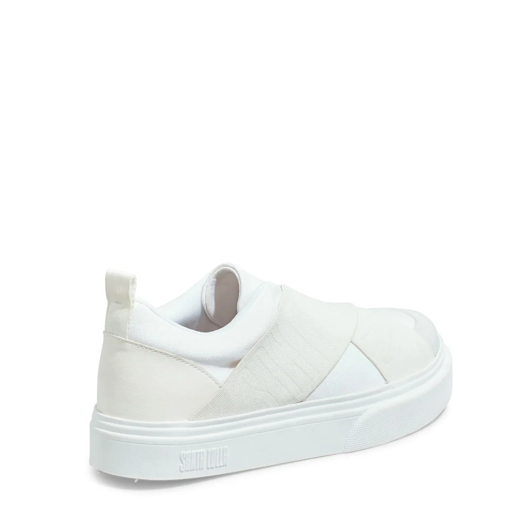 Tênis Slip On Lona Deserto Branco - vista 3 de 5