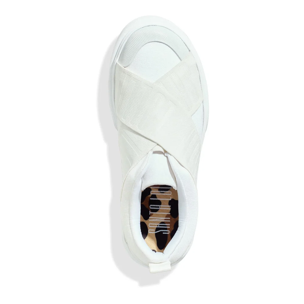 Tênis Slip On Lona Deserto Branco - vista 5 de 5