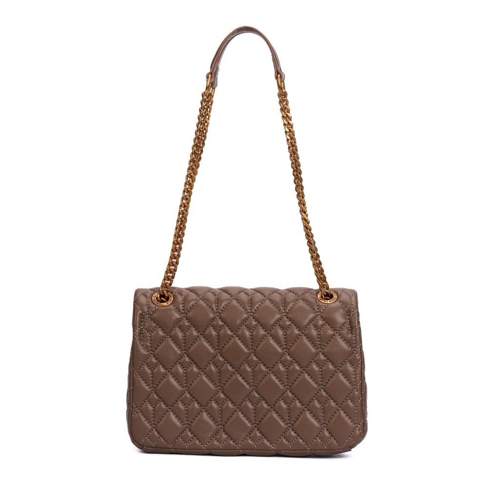 Bolsa Cinza Soft Matelassê Alça Corrente Dourada - vista 5 de 6