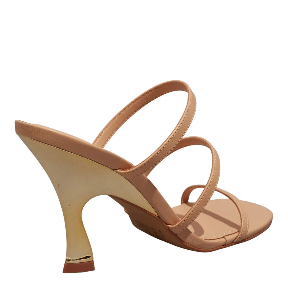 Mule couro nobre soft beige - vista 3 de 3
