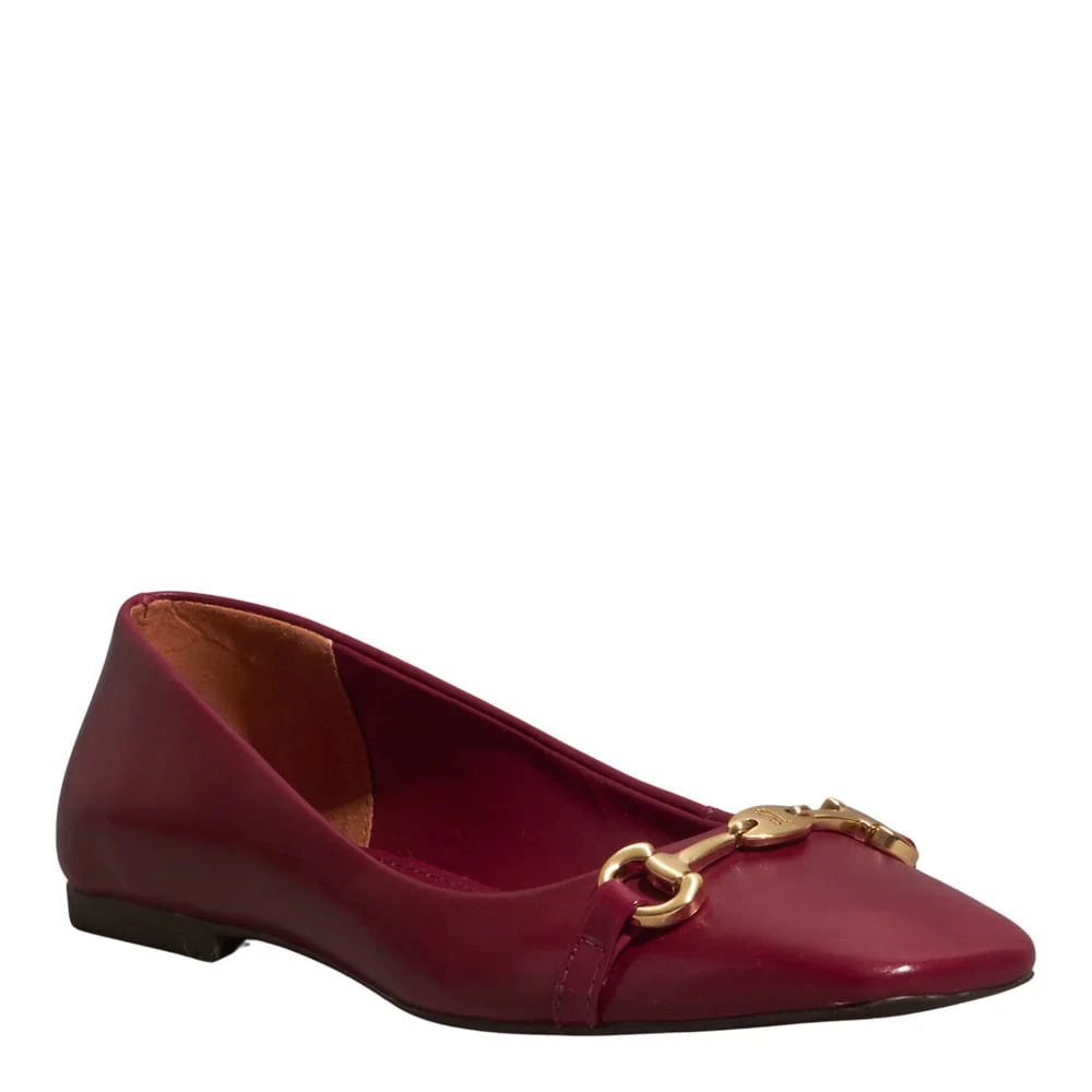 Sapatilha Couro Nobre Soft Vermelho Bordô - vista 2 de 5