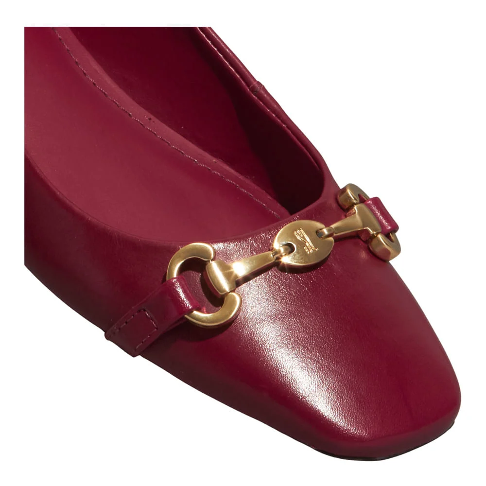 Sapatilha Couro Nobre Soft Vermelho Bordô - vista 3 de 5