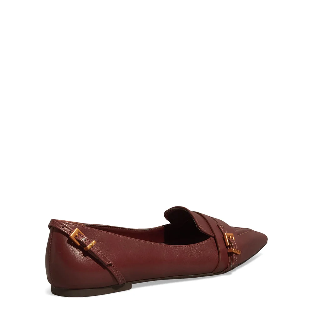 Sapatilha Couro Nobre Soft Bico Fino Marrom Cocoa - vista 4 de 4