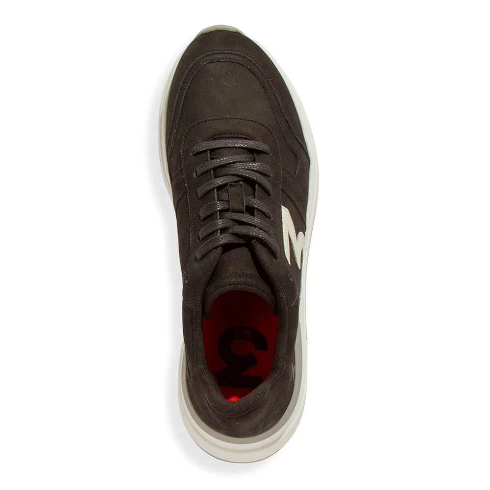 Tênis Jogger Masculino Couro Selaria Preto - vista 4 de 4