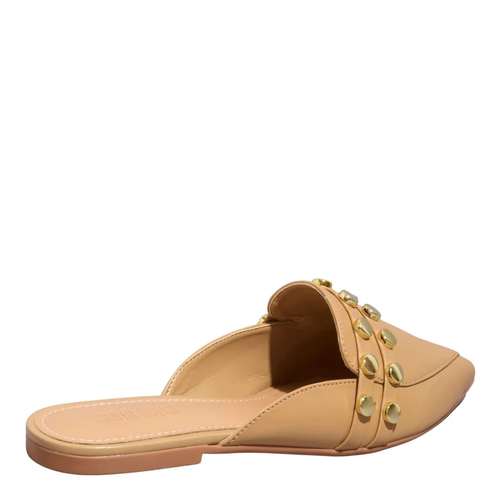 Mocassim Mule Napa Soft Palha - vista 3 de 4