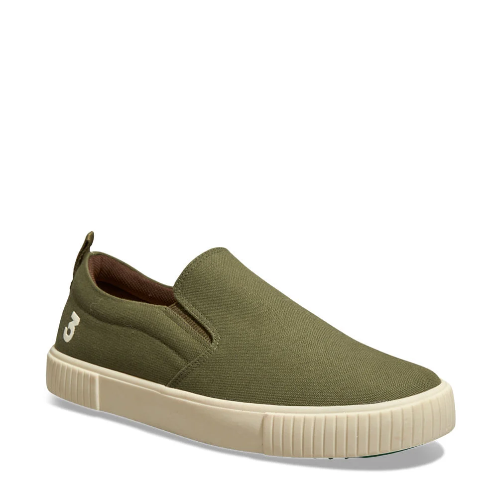 Tênis Slip On Masculino Lona Deserto Verde Militar - vista 2 de 4