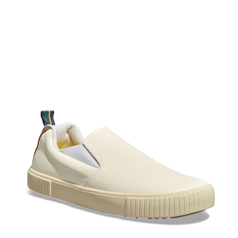Tênis Slip On Masculino Couro Confort Branco Absoluto - vista 2 de 4