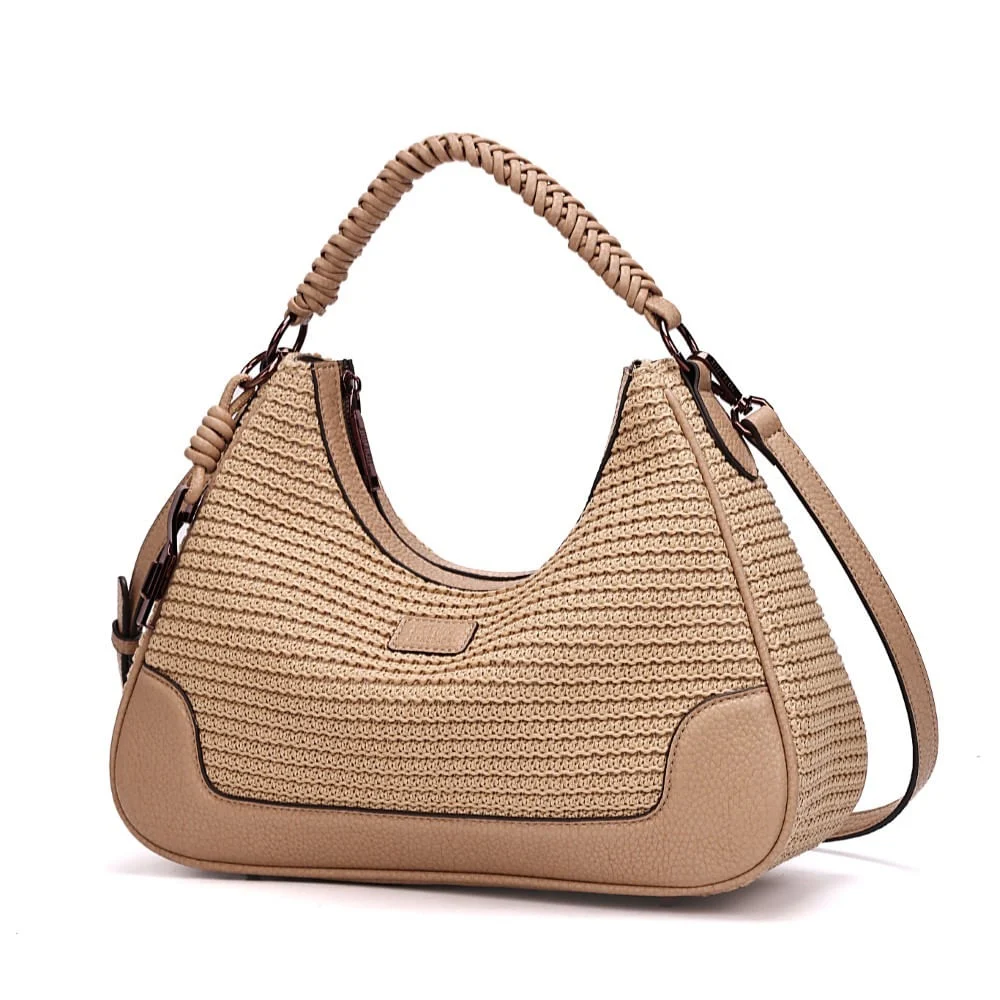 Bolsa Hobo Tramado Alça Dupla - vista 3 de 7