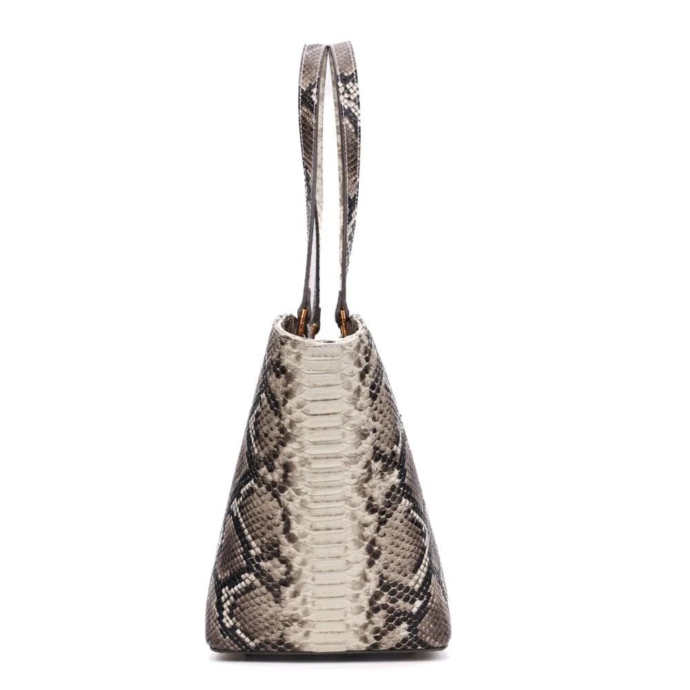 Bolsa Grande Estampa Animal Print Cobra Alça Ombro - vista 4 de 7