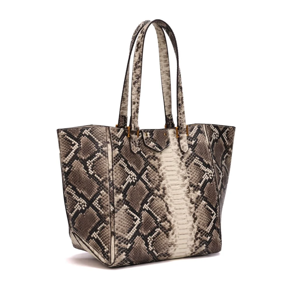 Bolsa Grande Estampa Animal Print Cobra Alça Ombro - vista 3 de 9