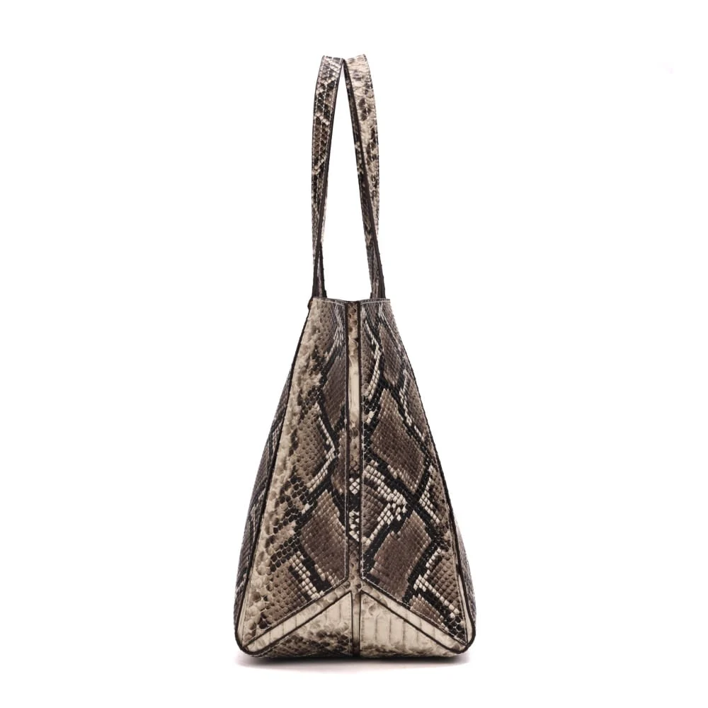 Bolsa Grande Estampa Animal Print Cobra Alça Ombro - vista 5 de 9