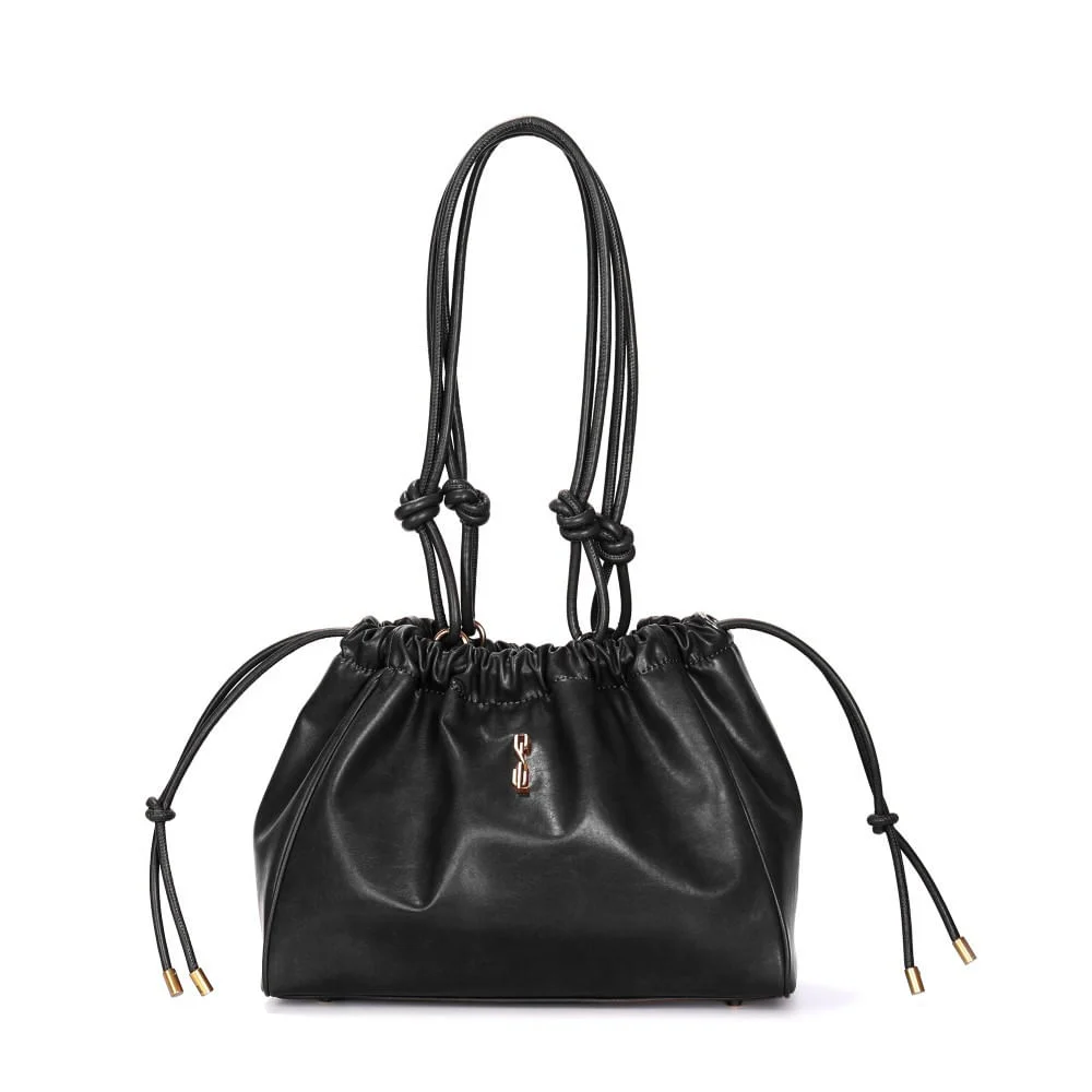 Bolsa Material Rustico Preto Alça Ombro - vista 1 de 3