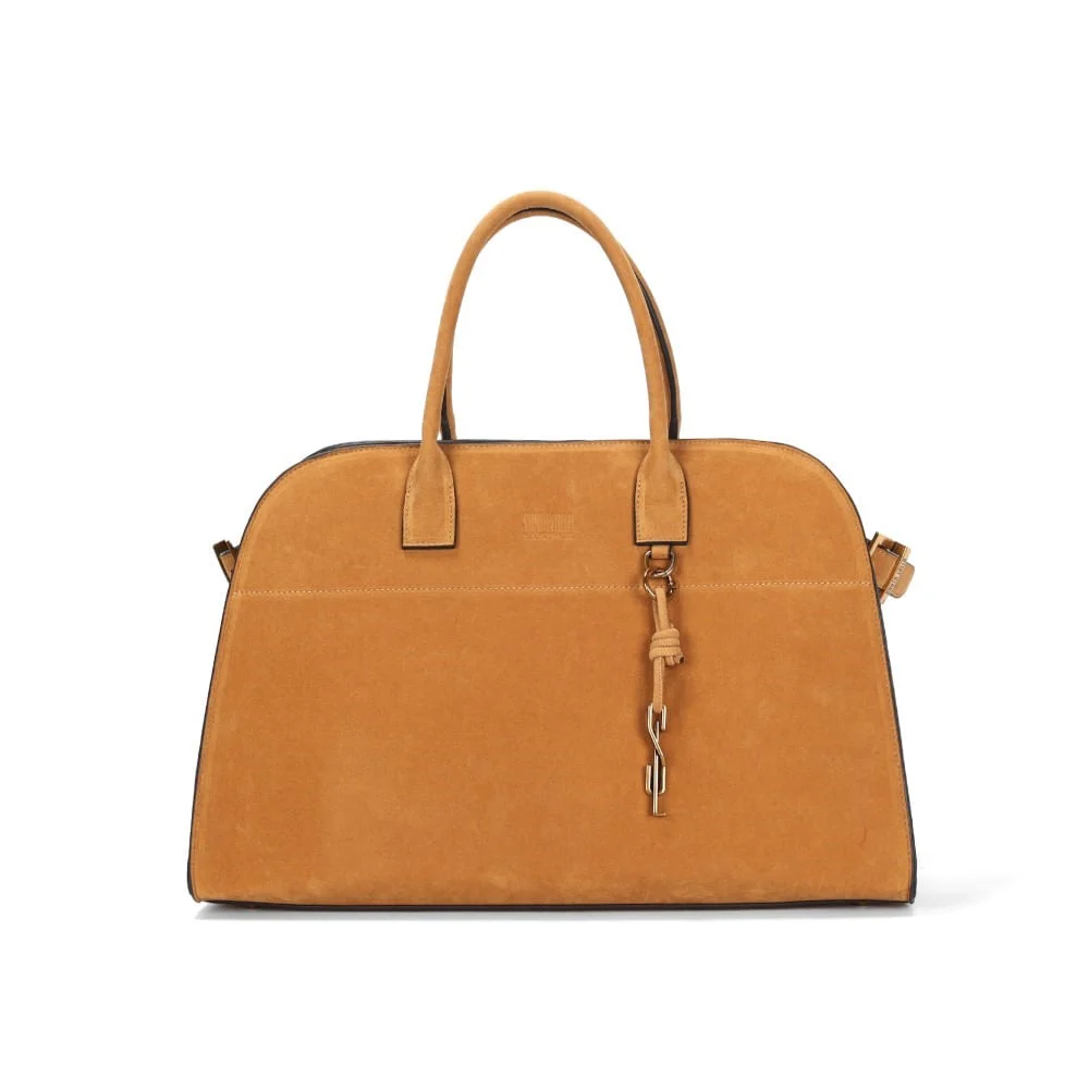 Bolsa Grande Camurça Amarelo Mostarda Alça Ombro - vista 1 de 3