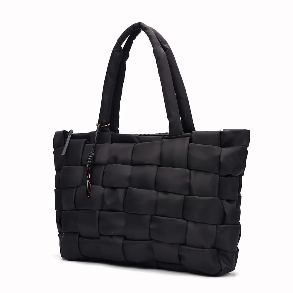 Bolsa Grande Nylon Preta Alça Ombro - vista 3 de 7