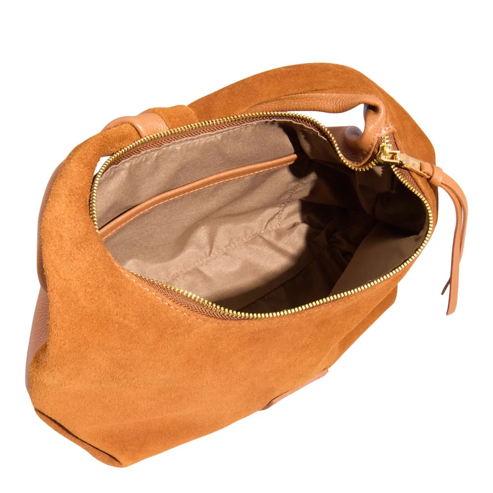 Bolsa M Couro Camurça Safari - vista 3 de 3