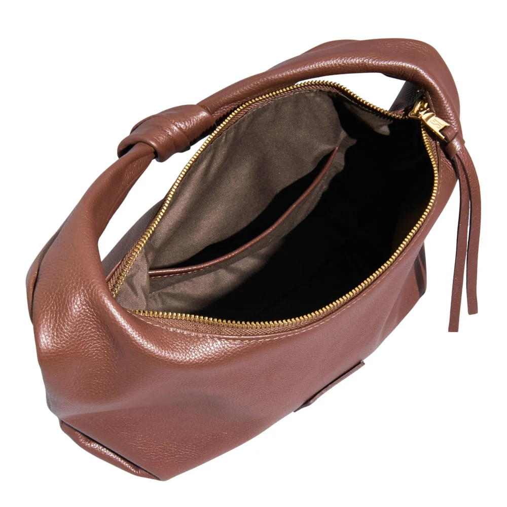 Bolsa M Couro Floater Dark Cocoa - vista 3 de 4