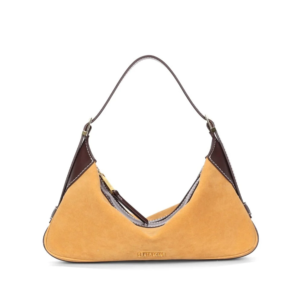 Bolsa Hobo Camurça Amarelo Mostarda Alça Ombro - vista 1 de 3