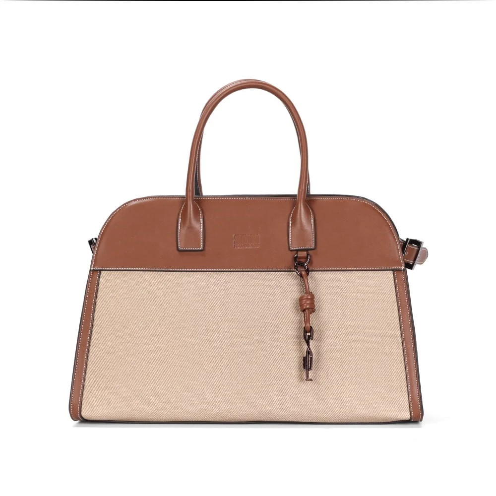 Bolsa Grande Material Canvas Marrom  Cinnamon - vista 1 de 3