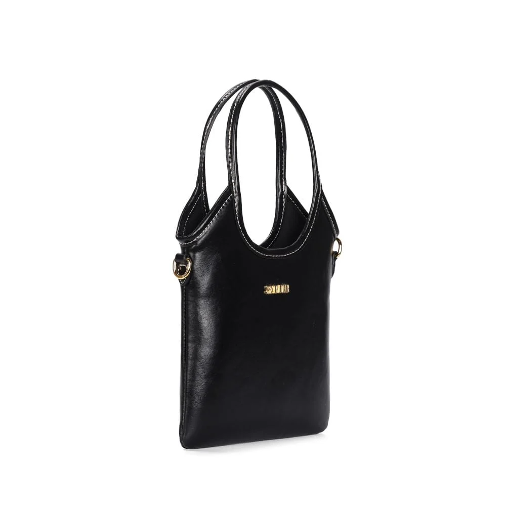 Bolsa P Material Rustico Preto - vista 2 de 3