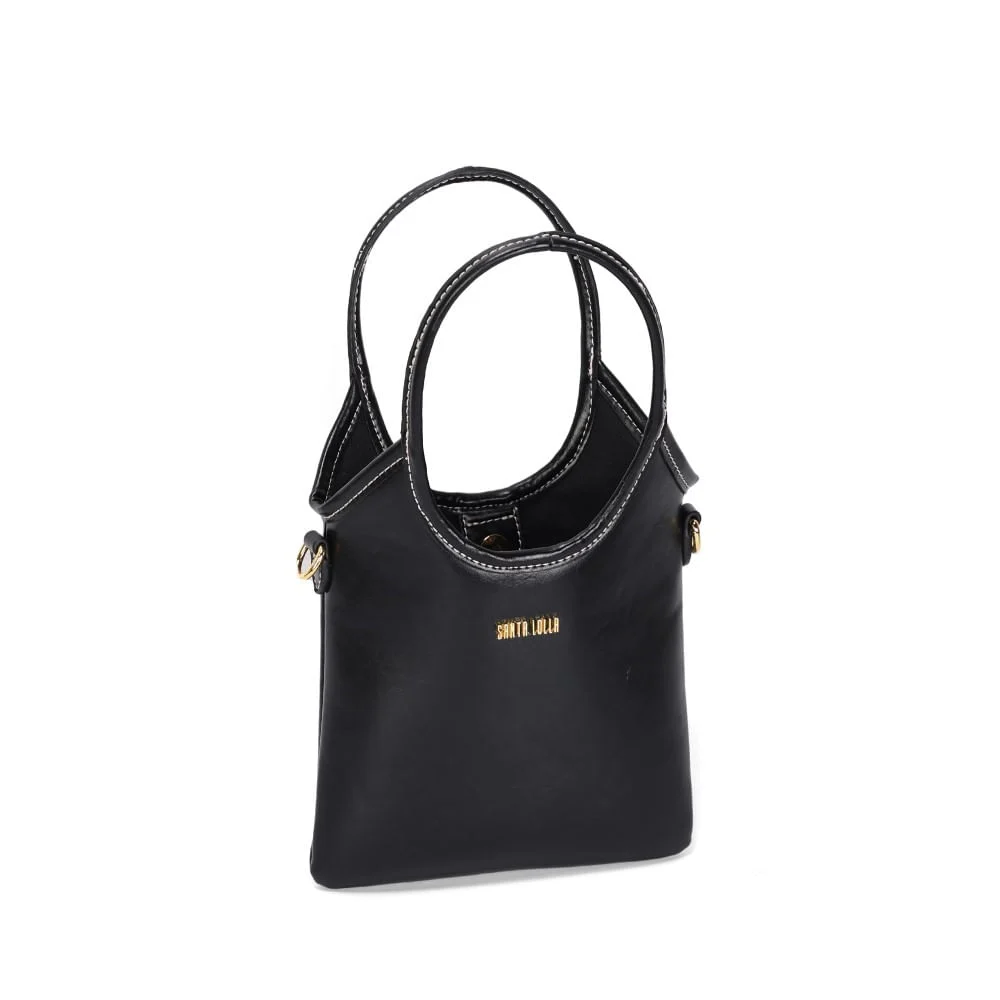 Bolsa P Material Rustico Preto - vista 3 de 3