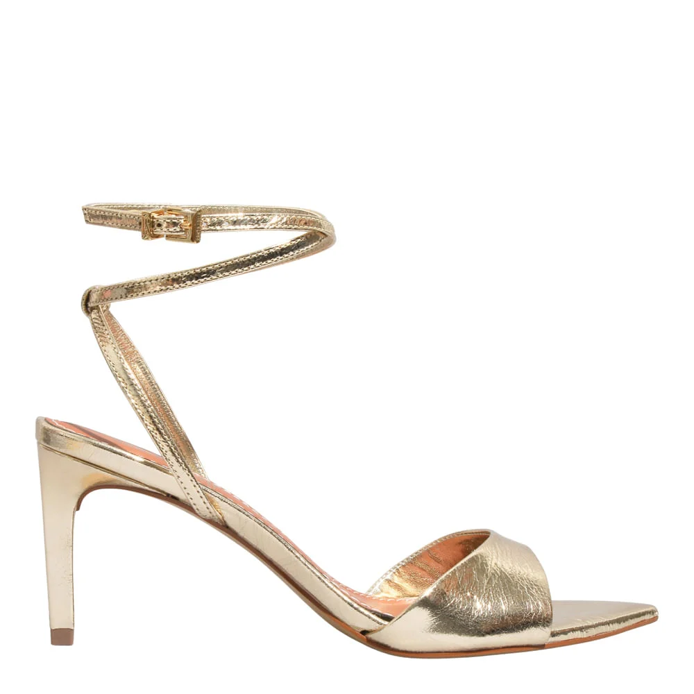 Sandália Couro Metallic Balla Ouro Light - vista 1 de 3
