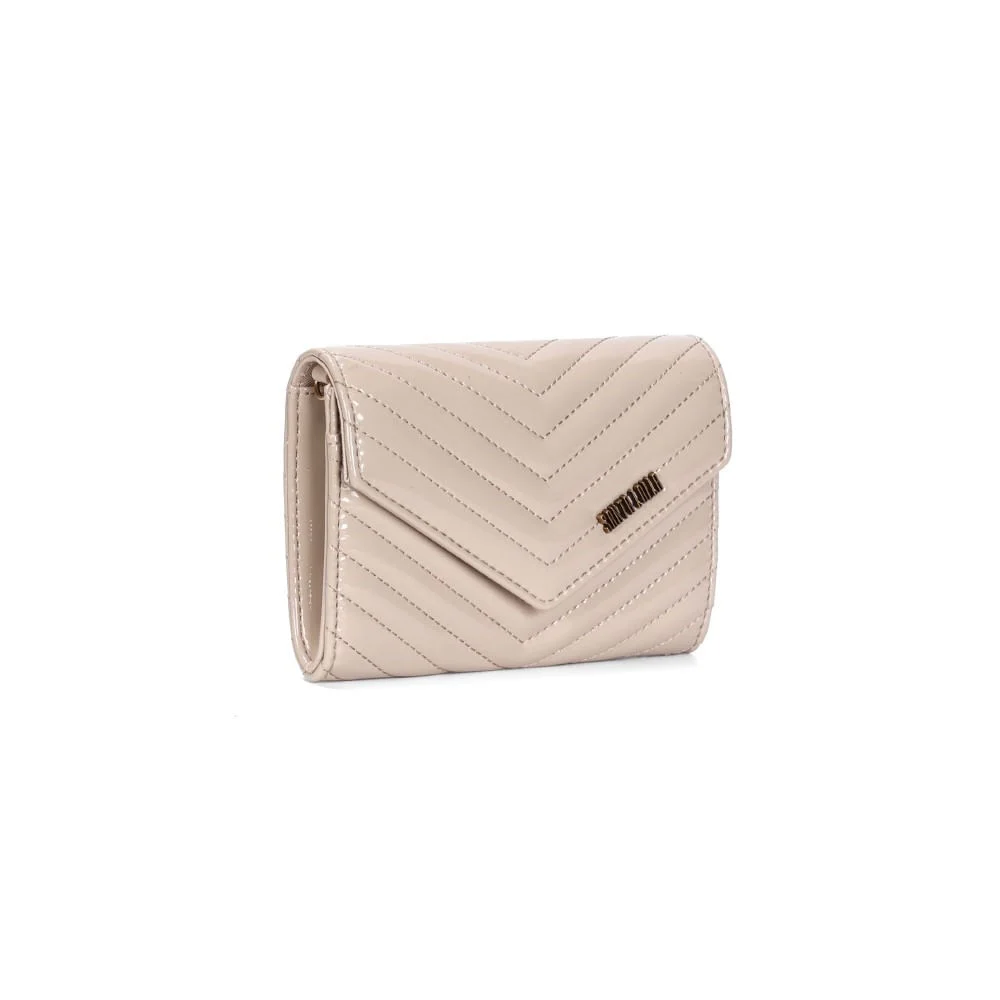 Bolsa Carteira Pequena Verniz New Sand Alça Transversal - vista 2 de 3