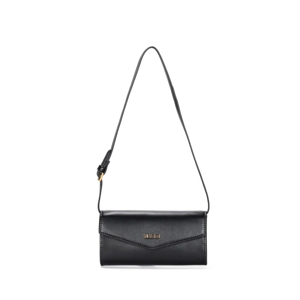 Bolsa Carteira Pequena Soft Preto Alça de Ombro - vista 1 de 3