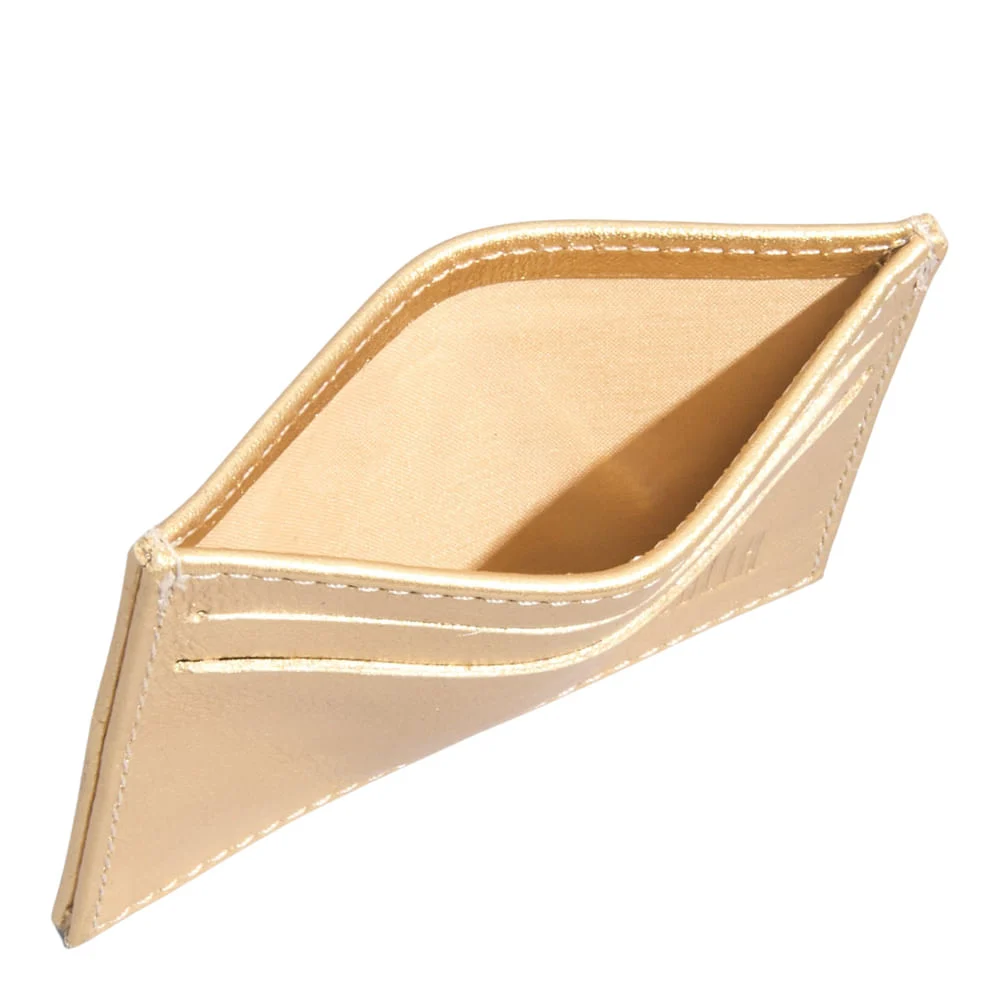 Porta Cartão Couro Soft Ouro - vista 4 de 4