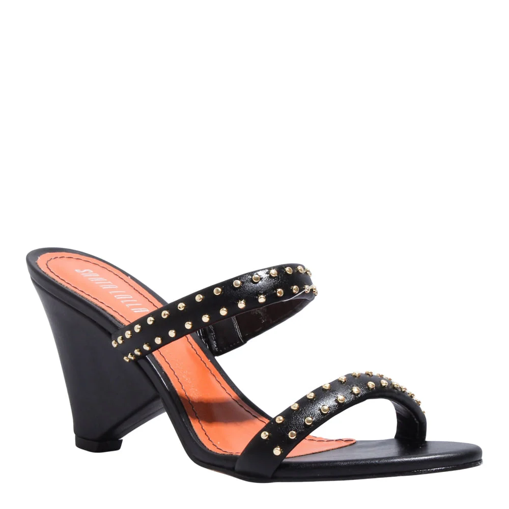 Mule Couro Confort Preto - vista 2 de 4