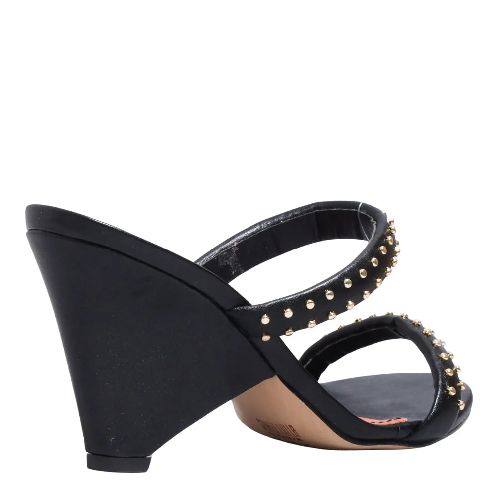 Mule Couro Confort Preto - vista 3 de 4