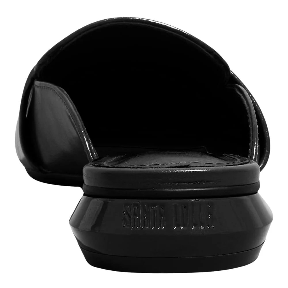 Mocassim Mule Napa Madri Bico Fino Preto - vista 5 de 5