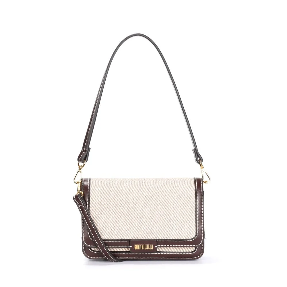 Bolsa Pequena Canvas Off White Alça Dupla - vista 1 de 3
