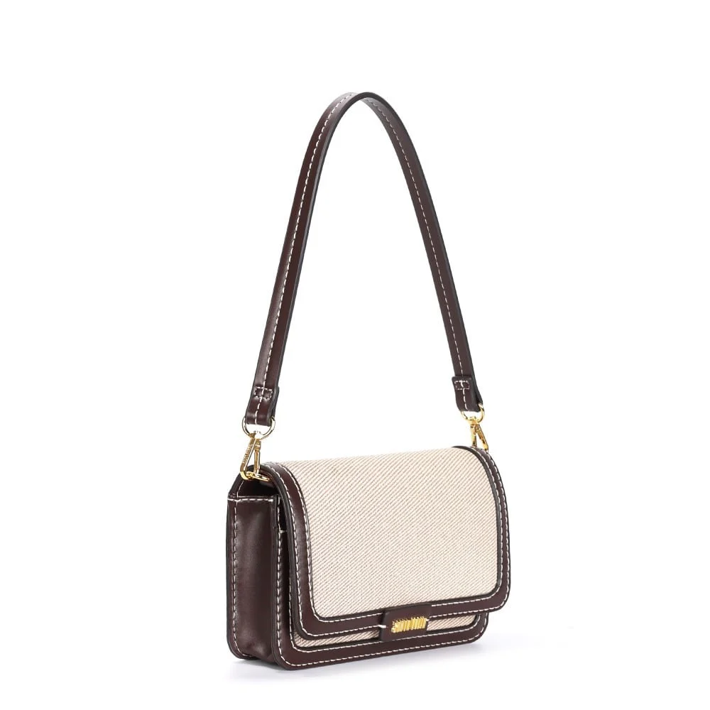 Bolsa Pequena Canvas Off White Alça Dupla - vista 2 de 3