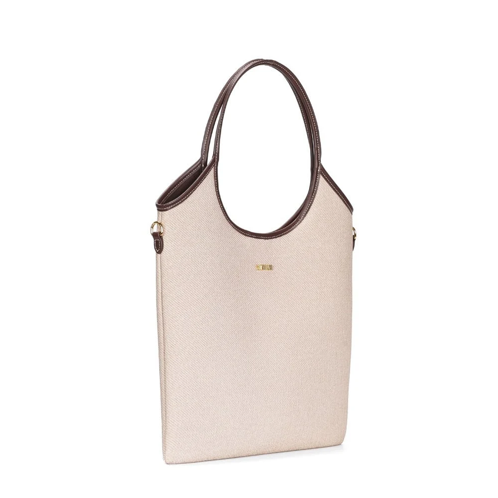 Bolsa Shopper Canvas Alça Dupla Off White - vista 2 de 3